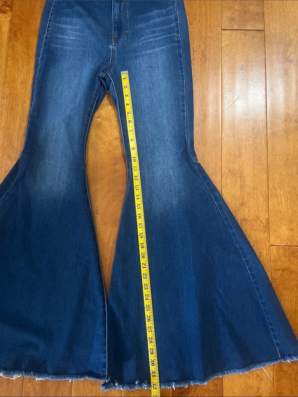 Free People High-Waist Blue Flare Jeans
